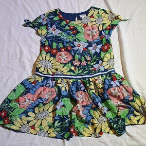 Gymboree/Dress/Girls/Size M 7-8/Floral/Lined Drop Waist Spring Summer Dress